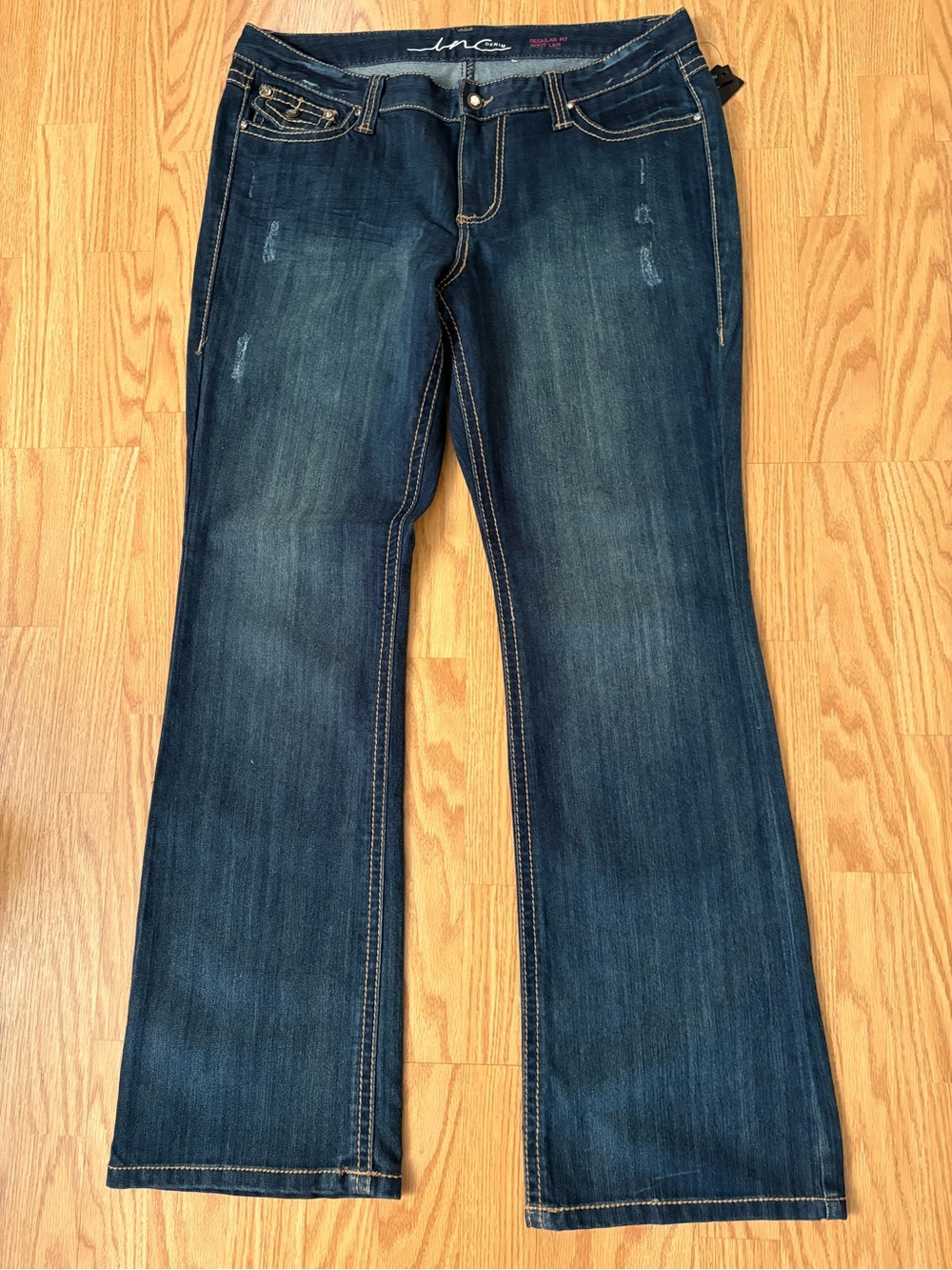 INC International Concepts Dark Indigo Flare Jeans